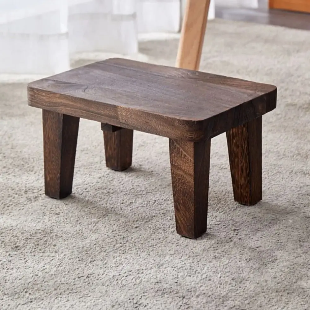 Solid Wood Small Stool Japanese-style 30*20cm Shoe-changing Stools Multifunctional Large Load Bearing Home Low Stool Children