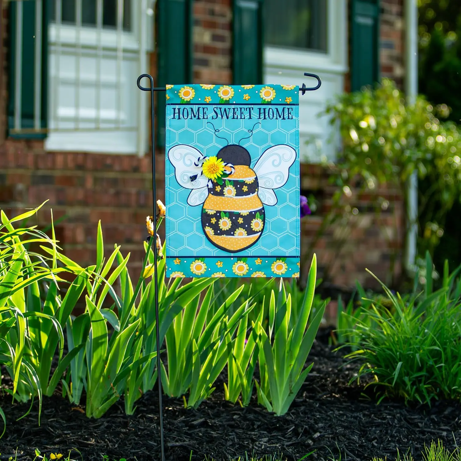 Evergreen Flag Home Sweet Home Bee Spring Garden Flags 12x18 double sided | Small Garden Flags For Outside | Welcome Spring Flag