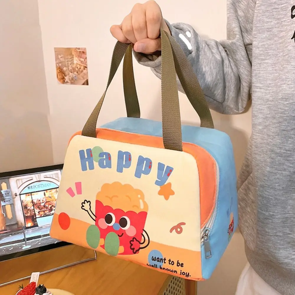 Cartoon Side-opening Lunch Bag Hand-held Aluminum Film Insulated lunch Box Bag Children's Lunch Pouch image 4