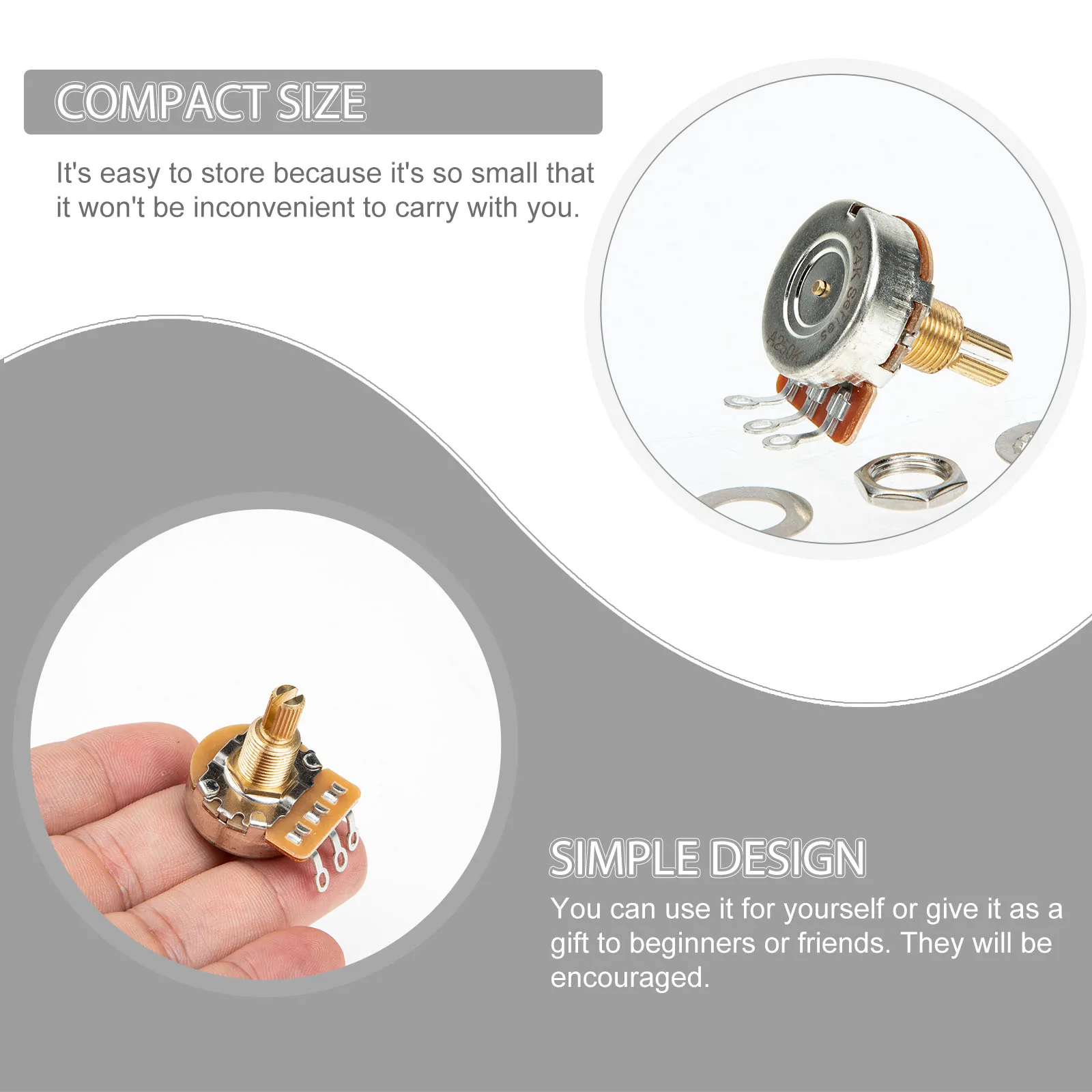 

Potentiometer Tuning Guitar Volume Knobs Switch Fine Adjustment Bass Control Metal Pots