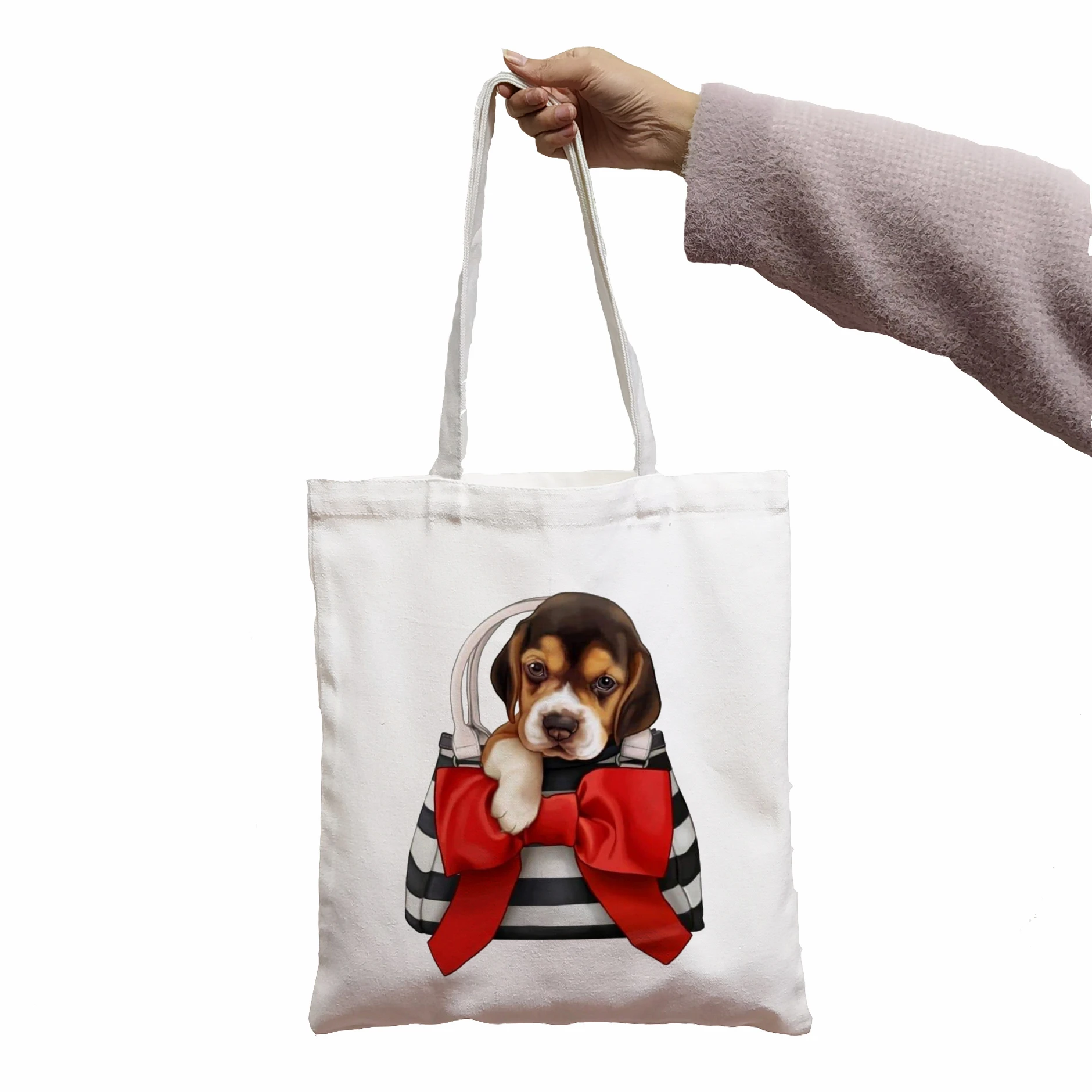 

Bag Pet Dog Fashion Pedras Aplicad Bags Harajuku Gothic Canvas White Bag Horror Cartoon Large Capacity Shopper Bag Casual