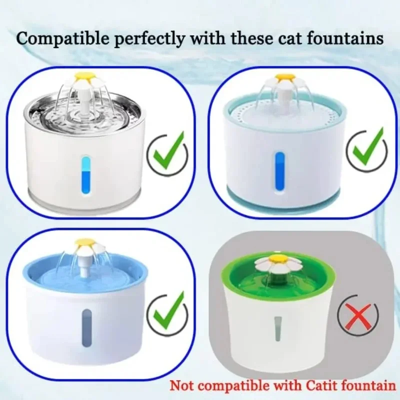 Replacement Activated Carbon Filter For Cat Water Drinking Fountain Replaced Filters For Pet Dog Flower Round Fountain Dispenser gallery 1