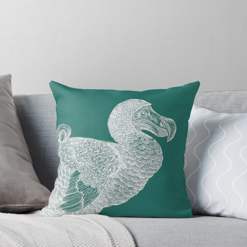 Dodo (Aqua) Throw Pillow christmas cushions covers autumn pillowcase Decorative Cushions For Living Room Sitting Cushion pillow