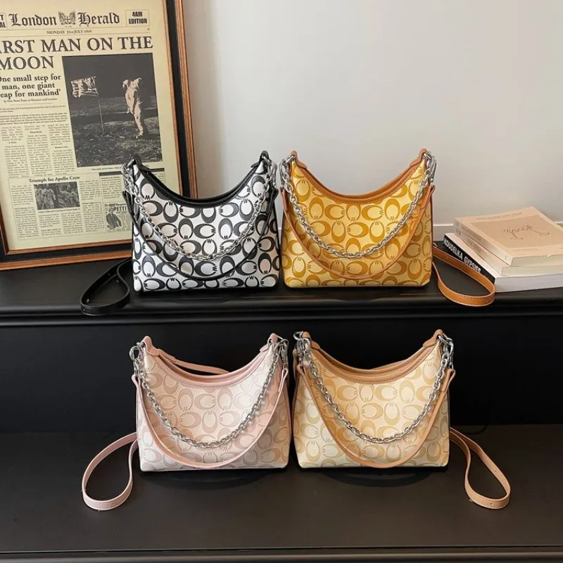 

Solid Color Diaper Bag Women Vintage Fashion Top Layer Leather Handbag Crossbody Shoulder Purse Trendy Tote Satchel Luxury