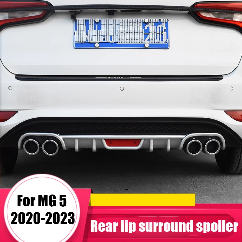 For MG 5 2023 2022 2021 2020 Rear bumper decorationrear lip surround tailpipe exhaust pipe spoiler accessories four out