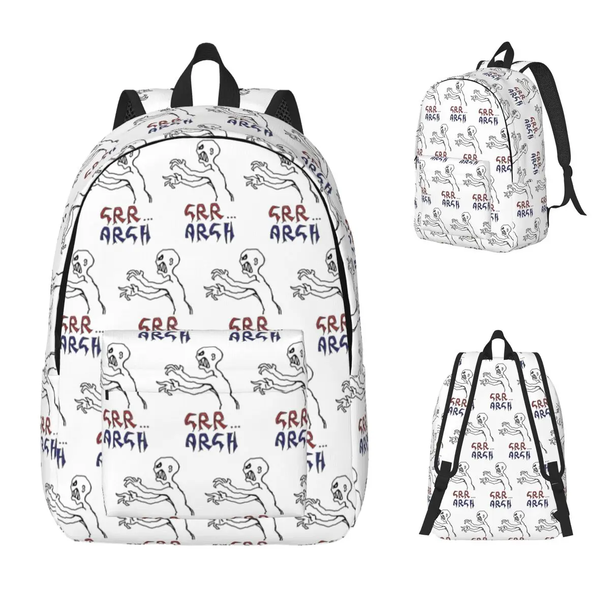 Grr...argh With Colour Backpack Daypack Large Capacity Boys Girls BookBag School Bag Shoulder Bags for Men Women