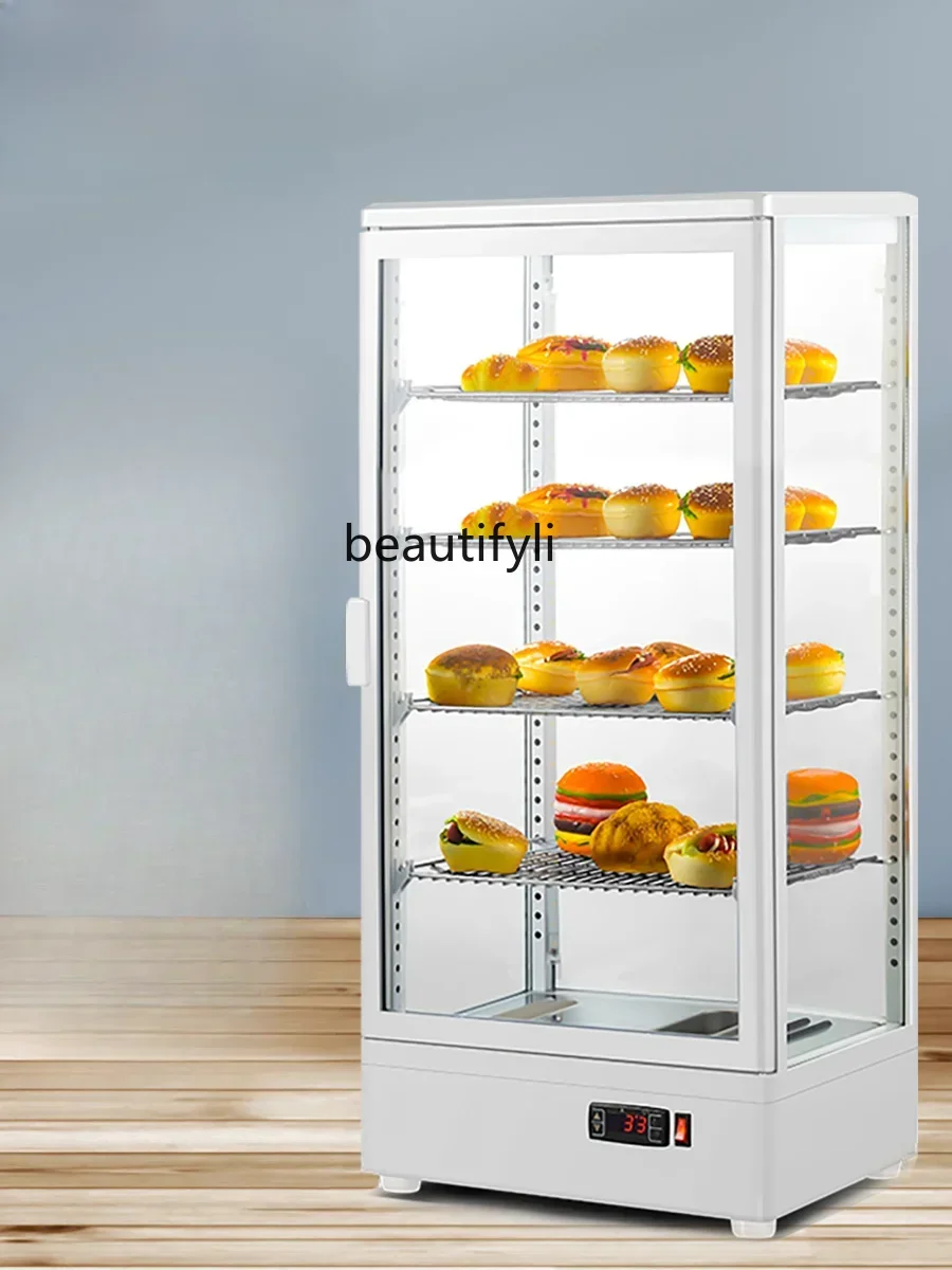 Podgrzewana witryna Q Ogrzewanie pionowe Szafka ekspozycyjna o stałej temperaturze wykonana ze szkła Gorące napoje Gotowana kabina grzewcza do żywności
