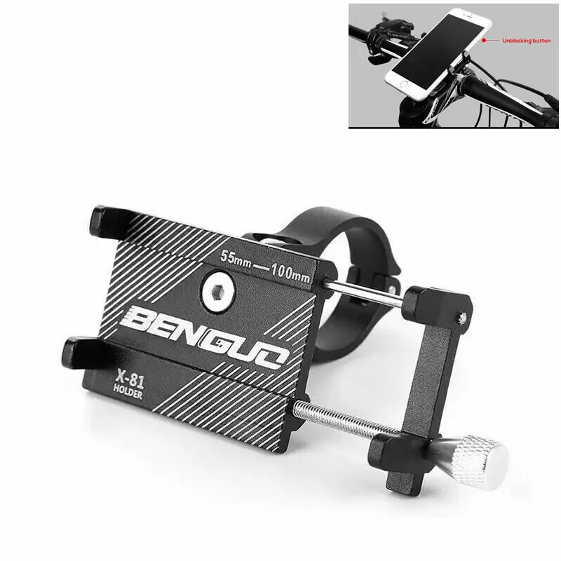 Supporto per telefono da bicicletta Staffa universale per supporto per telefono cellulare con clip per manubrio per bici da moto