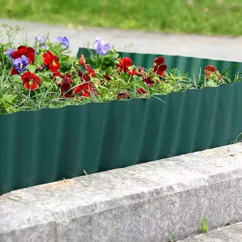 Borda de afiação decoração de jardim cerca de jardim flexível corte aleatório design ondulado contra invasando ervas daninhas jardim
