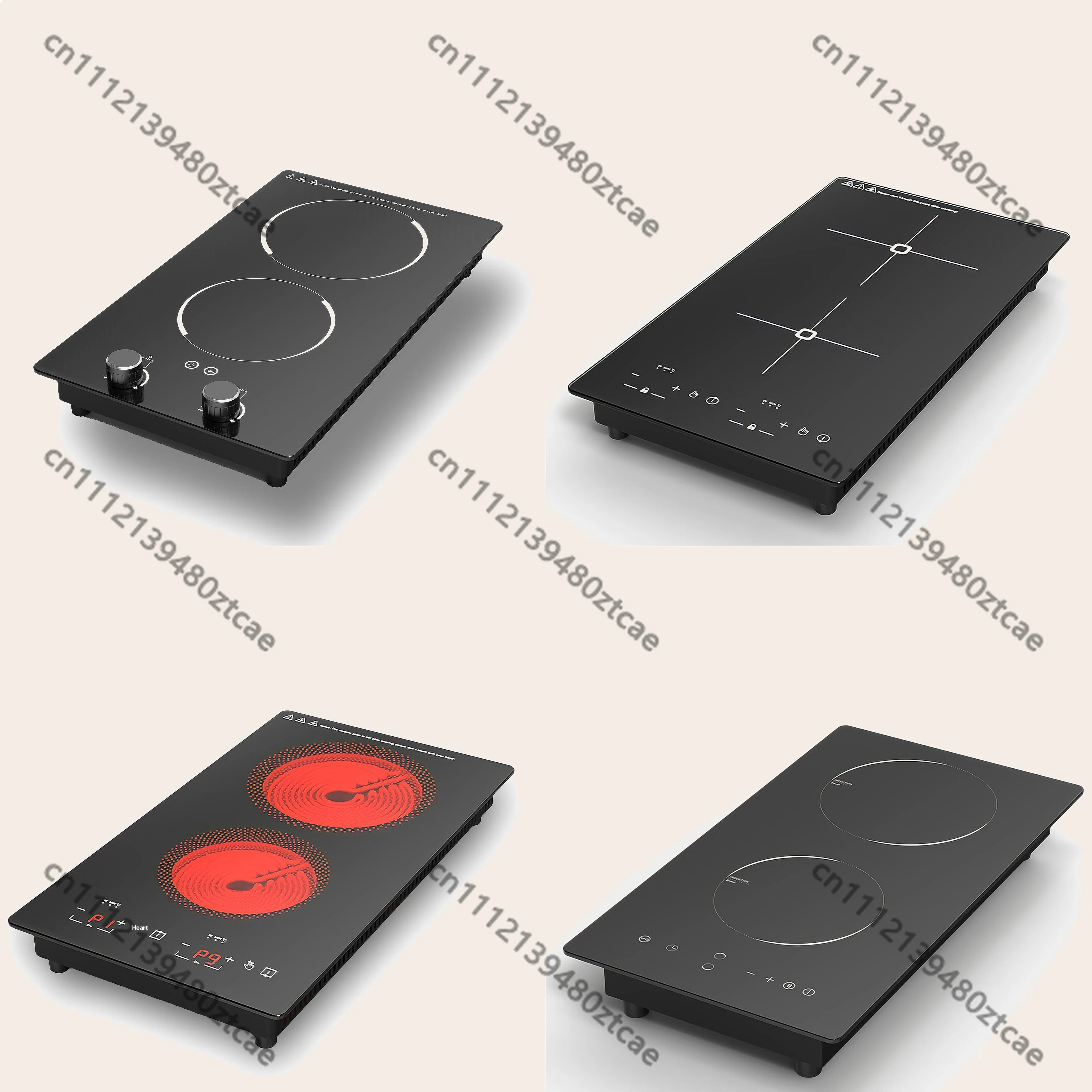 110V/220V Vertical Double-head Infrared Cooker, Electric Ceramic Stove, Multifunction Portable Hot Plate