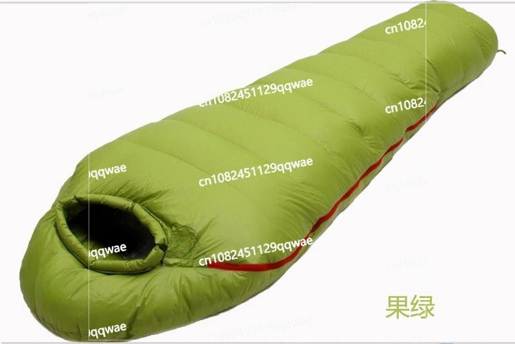 أسود الثلوج التخييم في الهواء الطلق كيس النوم دافئ جدا أسفل شغل الكبار المومياء نمط كيس النوم 4 مواسم التخييم السفر كيس النوم #4