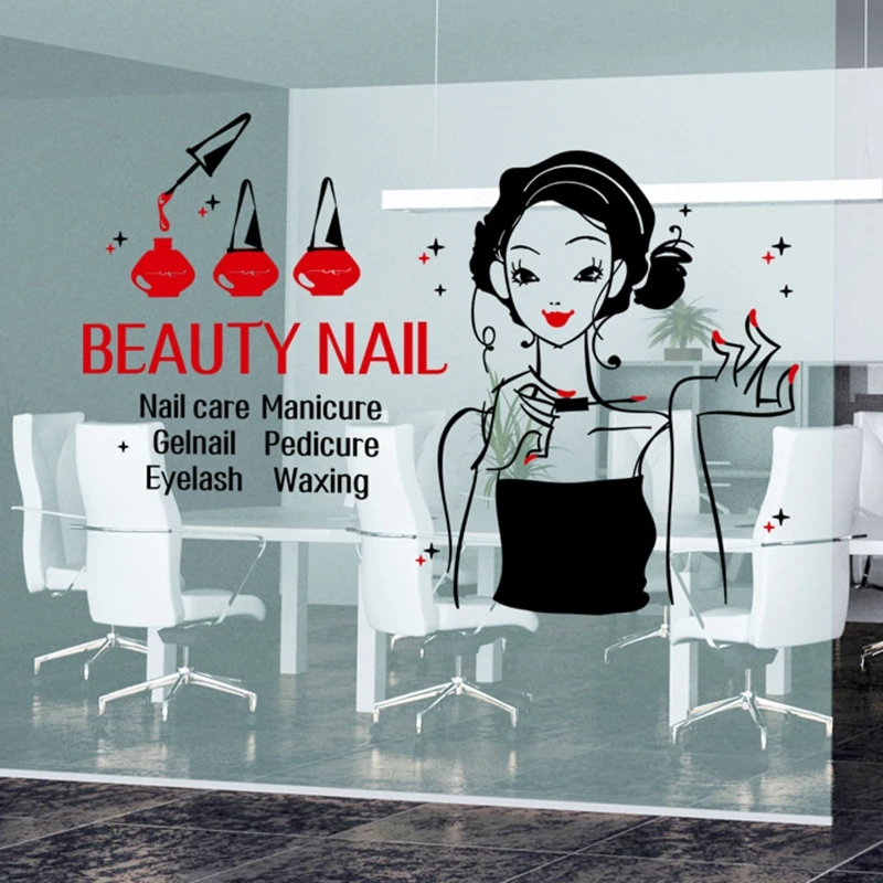 Nail Art Salon Sticker Make Up Spa Decal Beauty Posters Vinyl Wall Decor Mural 104