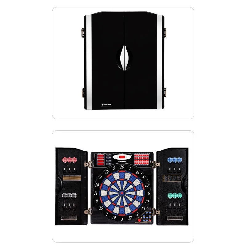 لوحة رمي السهام الإلكترونية المعلقة الاحترافية مع مؤشر تسجيل LED، مجموعة أهداف رمي السهام في الألعاب، 12 سهام