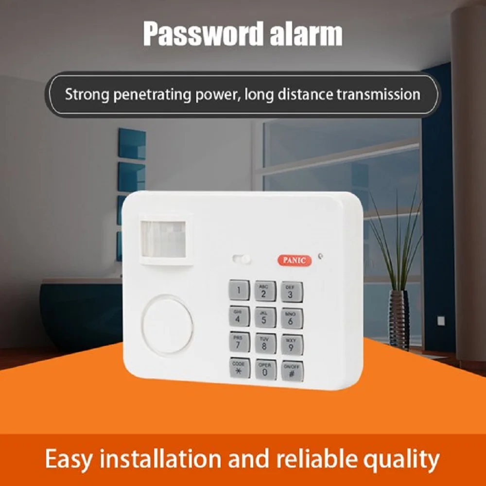 Wireless Home Alarm Security Alarms For Home Sensor Alarm With Security Keypad PIR Home Garage Alarm Camping Car Alarm White