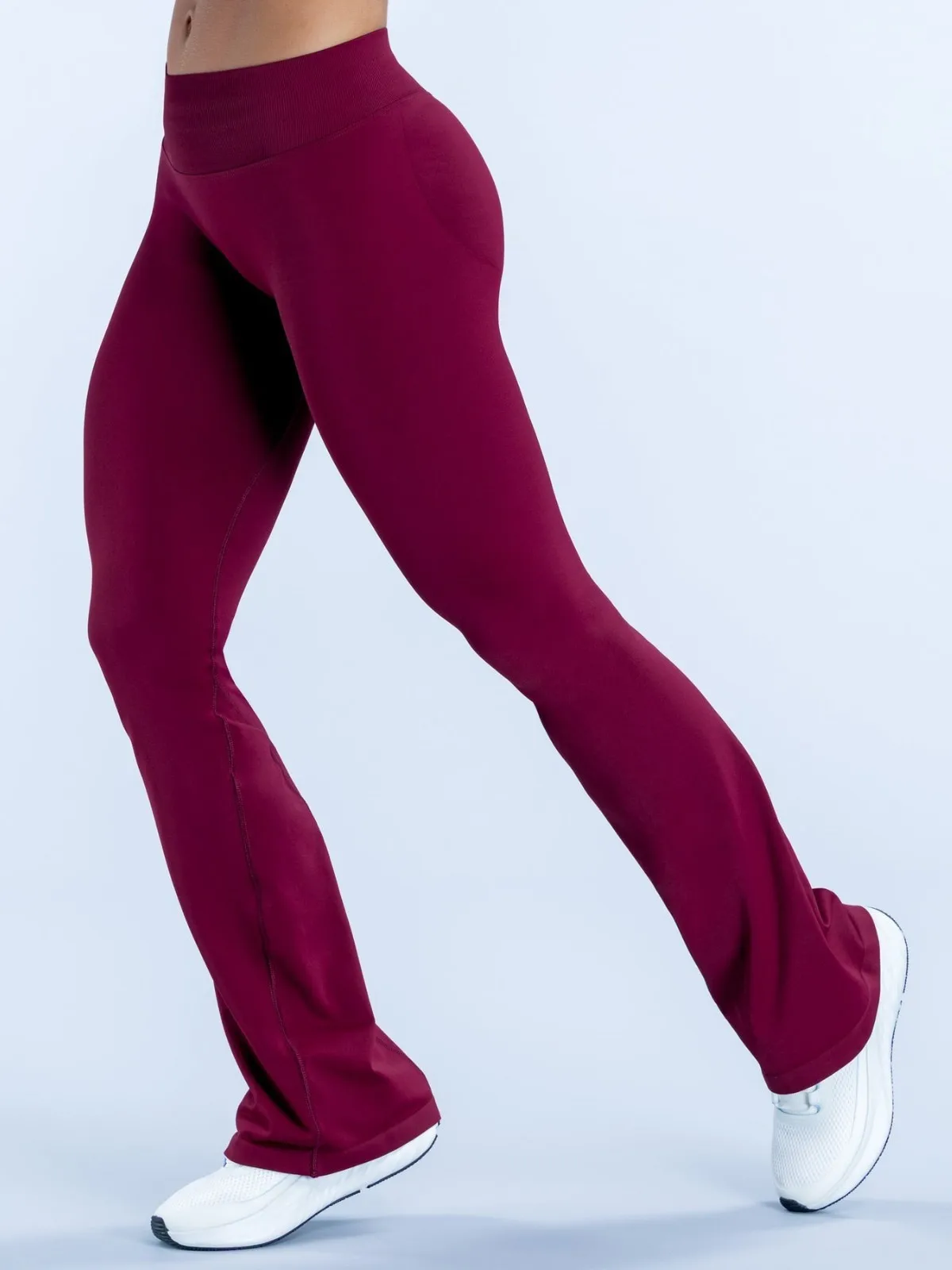 New Full Matte Nylon Regular Pants, Flat Waist, Tight Hip Lifting, Bell Bottom Pants, Seamless Fitness Bell Bottom Pants 5