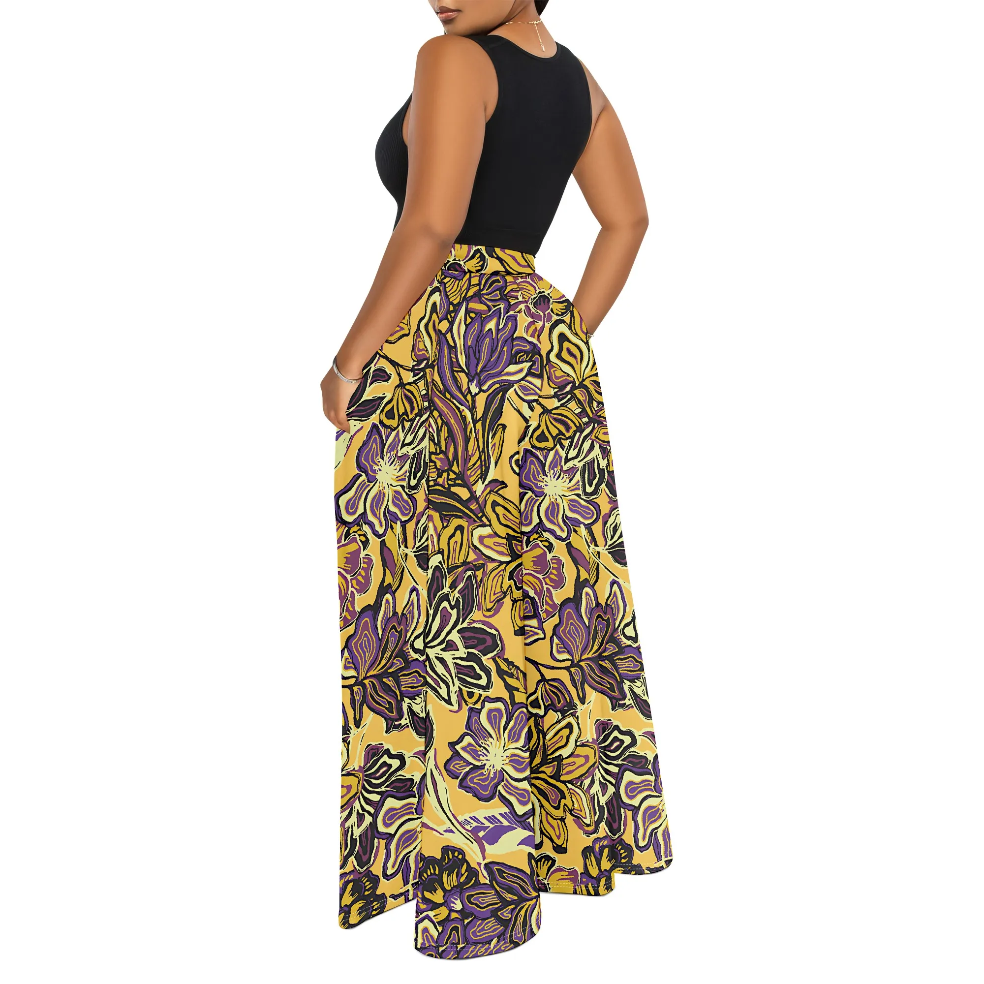 Women's Spring and Autumn Fashion Printed Totem Pocket Pants, Casual Home Pants