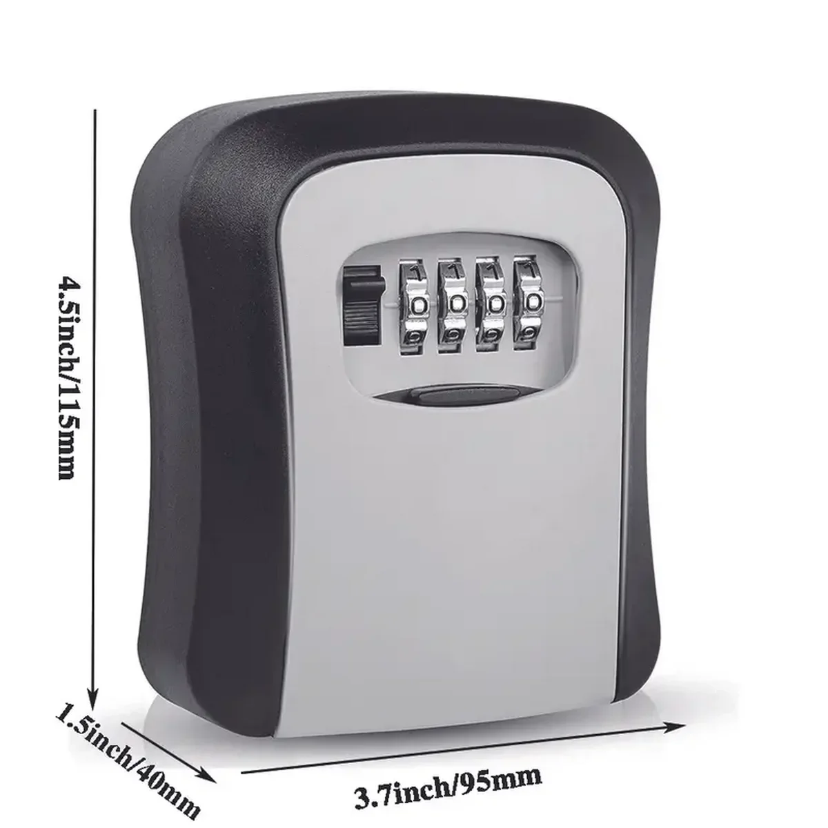 Key Lock Box 4 Digit Password Cat Eye Mounted ABS Dial Storage Management Anti-theft Wall Mounted Large Space Password Box