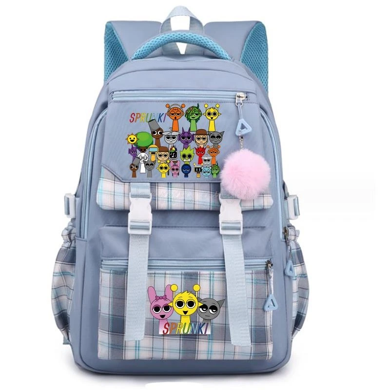 Hot Lovely New Sprunki Backpack Cartoon Student Teenager Bookbag Sport Rucksack Boys Girls Bagpack Laptop Women Travel Schoolbag