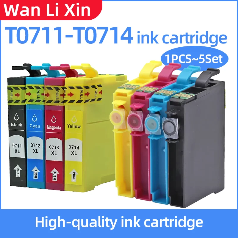 

Чернильный картридж T0711 T0712 T0713 T0714 XL для принтеров Epson Stylus SX110 SX215 SX218 SX400 SX405 SX410 SX415 SX510W SX515W DX7400