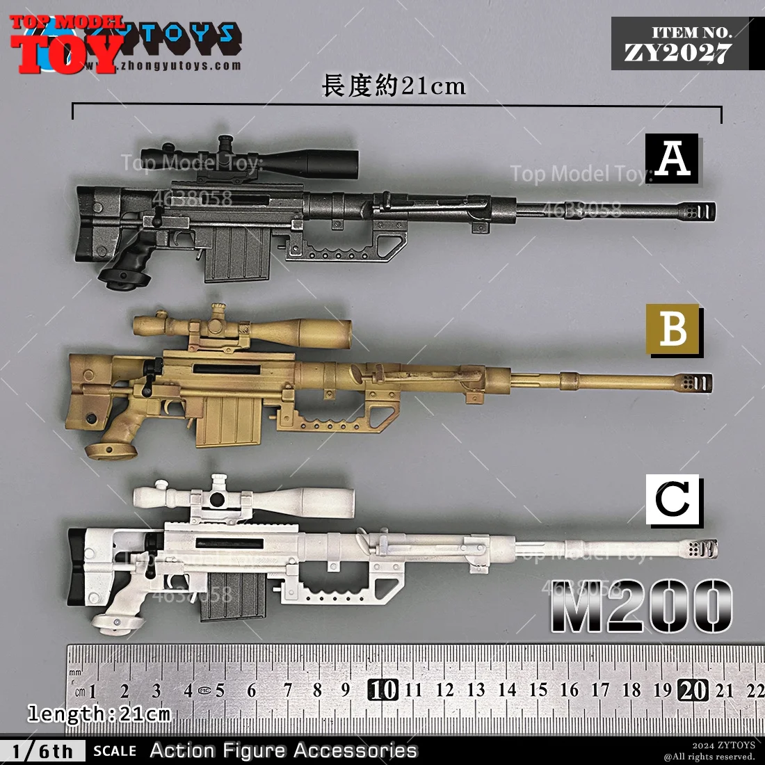 ZYTOYS ZY2027 ZY2028 1/6 M200 M82A1 karabin snajperski wojskowa broń bojowa pistolet Model dla 12 "żołnierz figurka ciało lalki