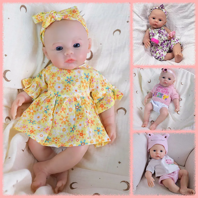 Multiple Styles Choose Meadow No Hair 12inch Full Solid Silicone Flexible Elastic Super Lifelike Soft Reborn Doll for Collectors