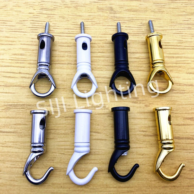 Ceiling Plate Hook Hardware Zinc Alloy Hook Restaurant Bar Ceiling Rose M10 Ring For led Ceiling Light Closed Hook Opening Rings