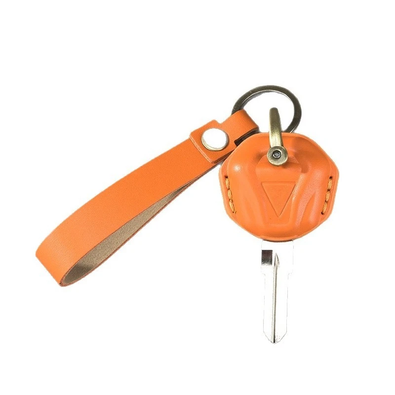 

Handmade Genuine Leather Key Fob Cover Fit For Triumph Bonneville T100 T120 Bobber Speedmaster Vintage Key Case