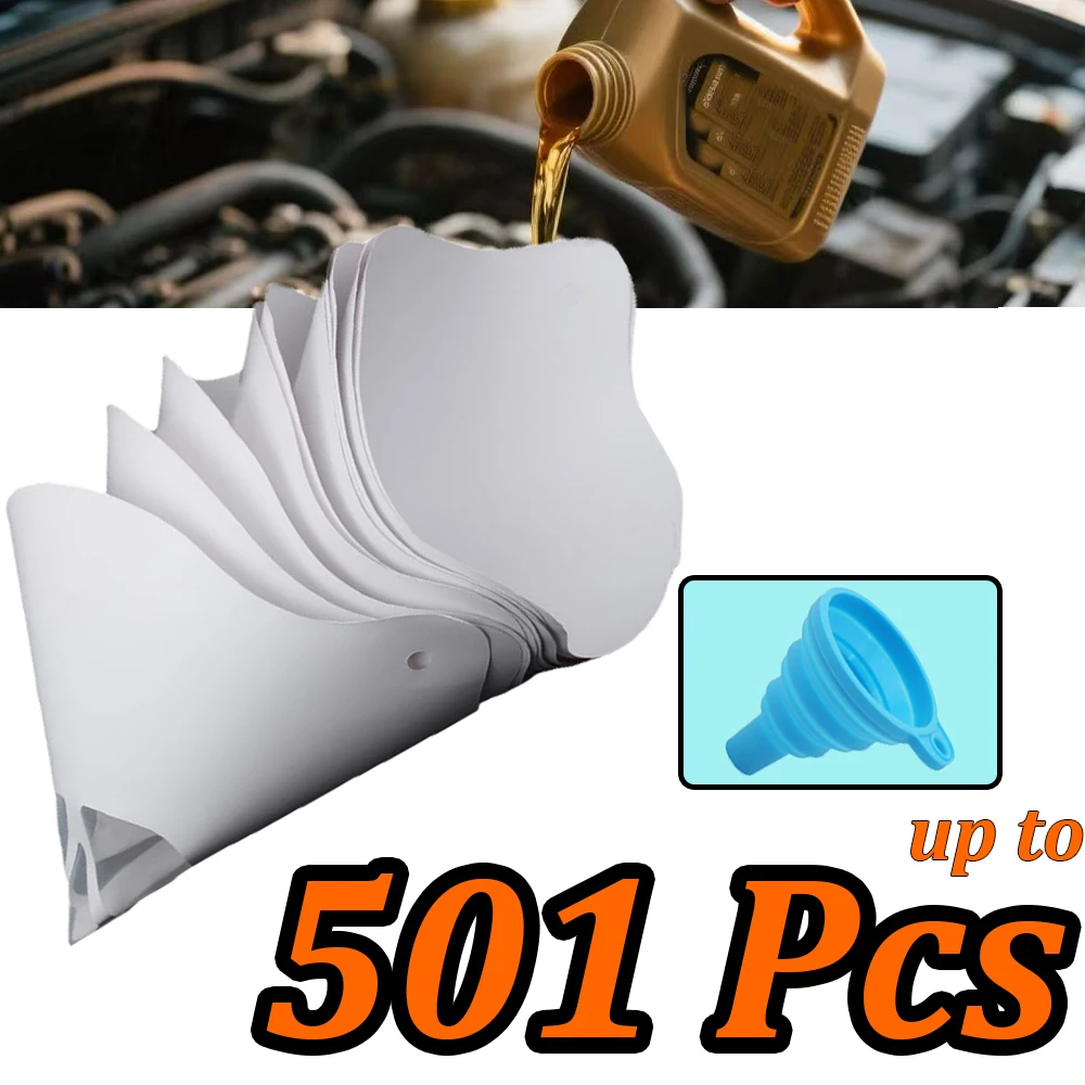2-501Pcs Auto Paint Filter Paper Mesh Disposable Car Paint Spray Mesh Paper Funnel Strainer Conical Nylon Micron Paper Funnel