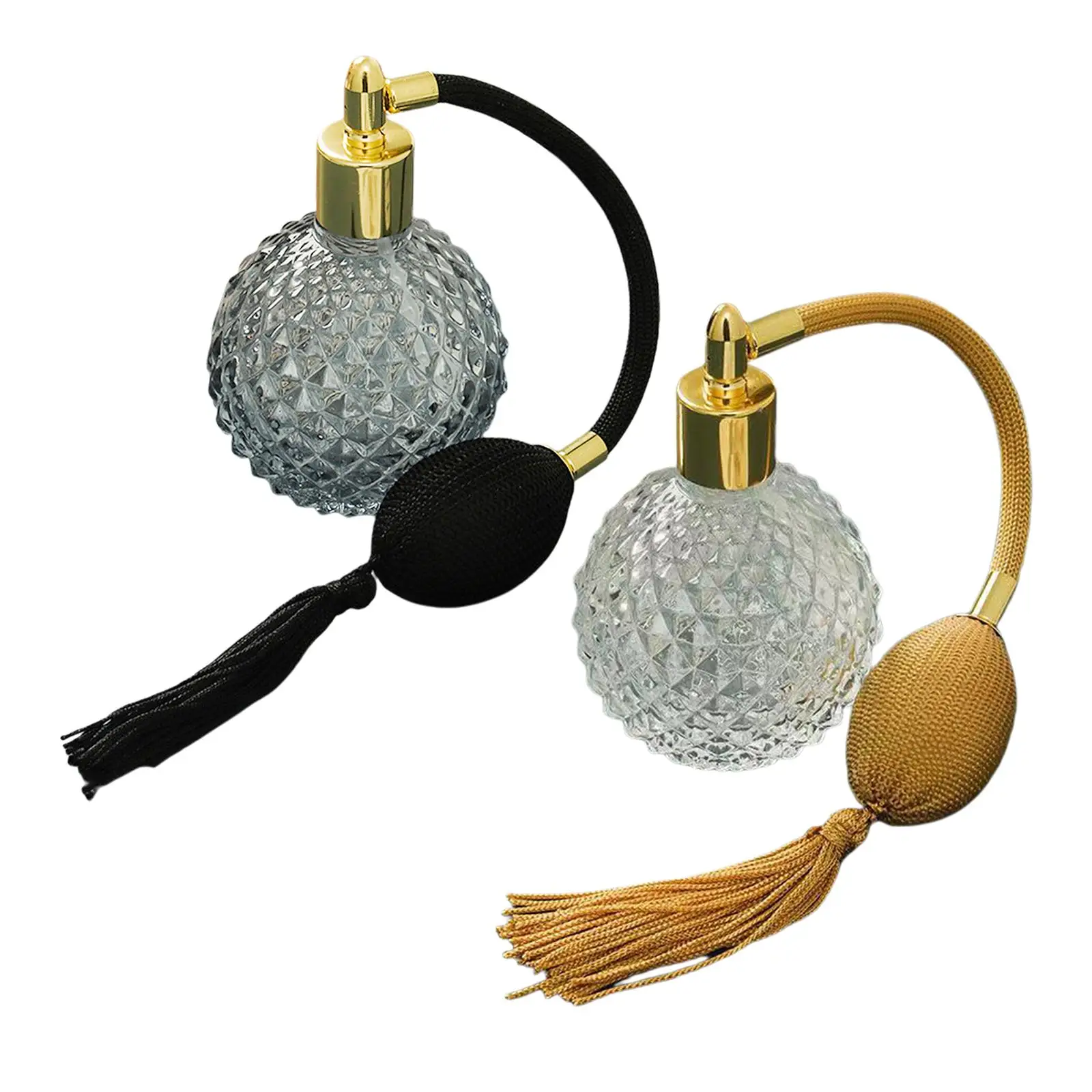 رذاذ عطر على شكل زجاجة عطر على الطراز العتيق مع شرابات رذاذ طويلة للمنزل