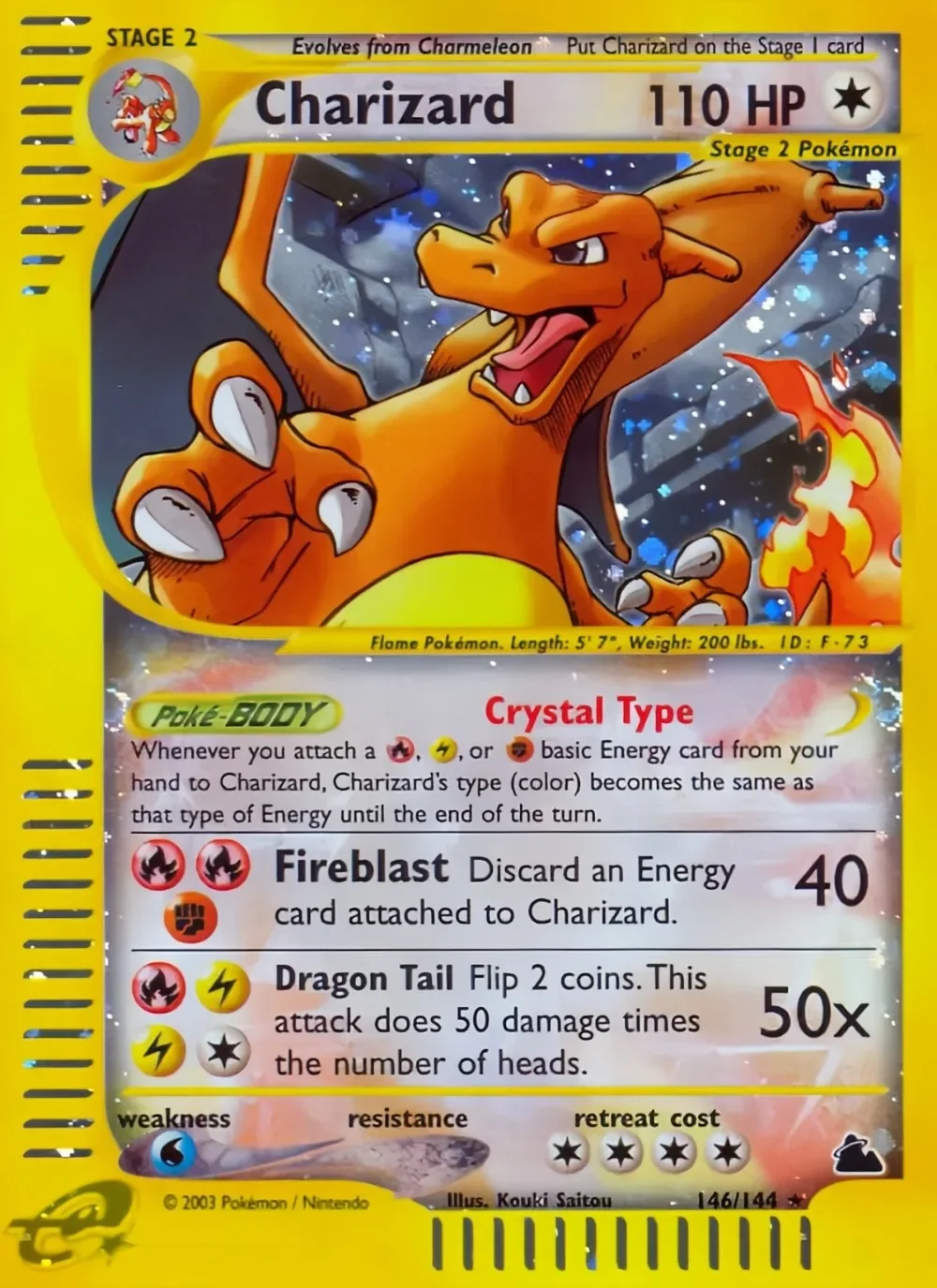 PTCG Cards Skyridge Set E-Cards Holo Rare Cards Umbreon Charizard Gyarados Flareon Raichu PTCG Cards Gift Collection