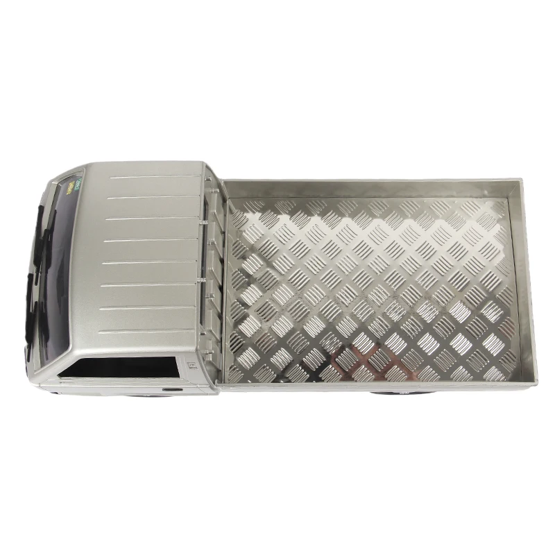 

TNKIG-For WPL D12 1/10 RC Car Upgrade Parts Rear Trunk Cover Skid Plate Anti-Slip Board Decorative Plate Accessories