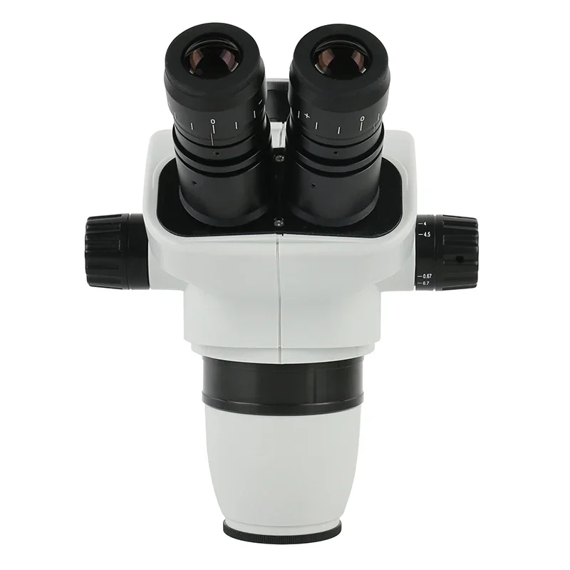 Imagem -03 - Cabeça de Microscópio Estéreo Binocular Trinocular de Laboratório Industrial com Zoom 6.7x45x Mais Ocular Wf10x 22 mm Mais Lente Objetiva 05x 07x 20x