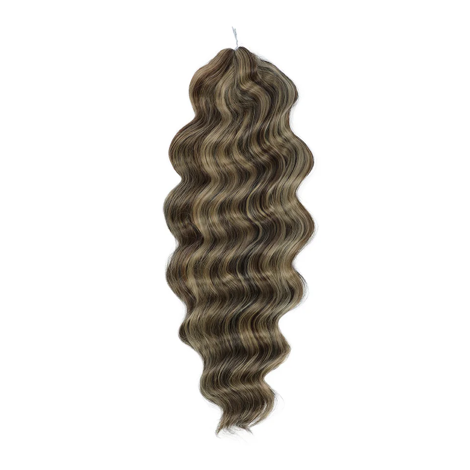 الجسم موجة تسليط الضوء على براون الكروشيه الشعر التمديد 26 بوصة الاصطناعية الشعر الكروشيه الشعر 300 جرام/حبلا الكروشيه تجديل الشعر التمديد