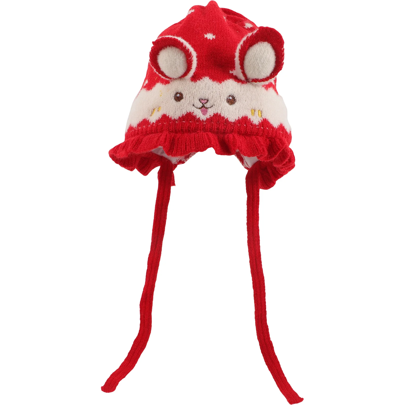 

Baby Knitted Ear Protection Hat Rabbit Ear Design Warm Knitting Hat for Infant Winter Baby Photo Props Lovely Outdoor Beanie