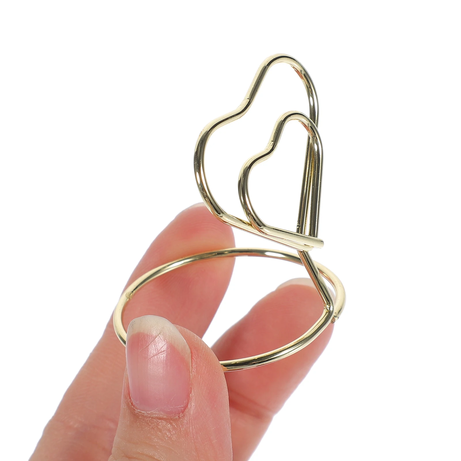 

10 Pcs Card Holder Heart Shape Memo Table Number Wire Paper Clips Supplies Wedding Wedding Supplies Decor Reusable