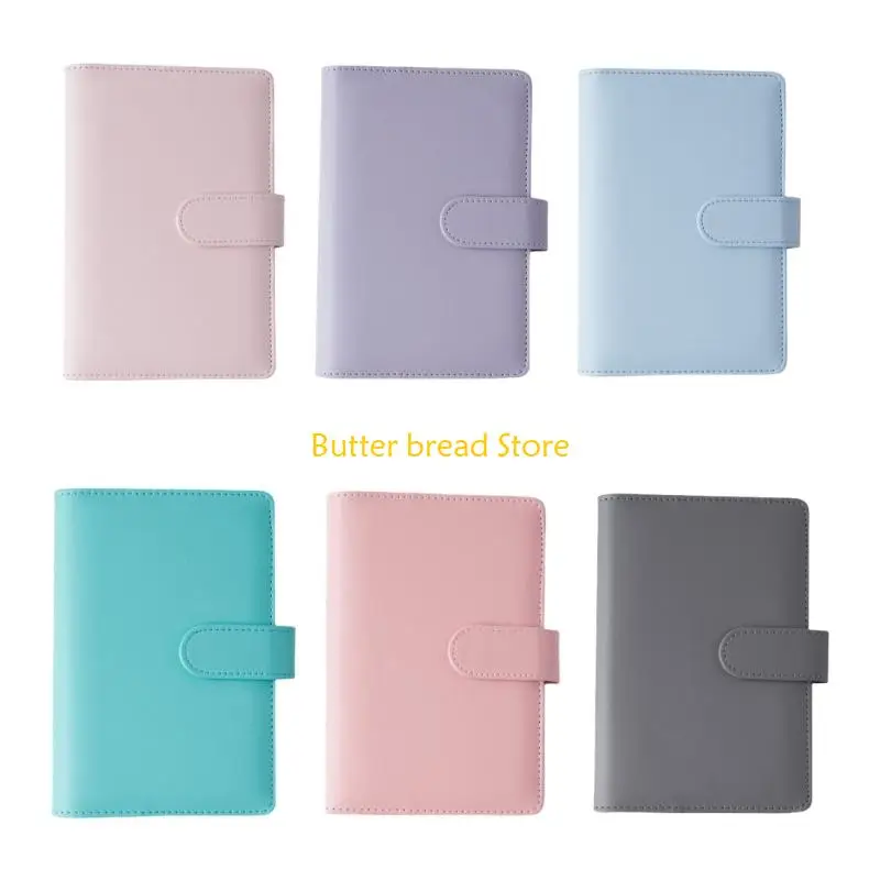 

W89C Refillable Leather 6 Rings Binder Covers Business Notebook Binder Covers