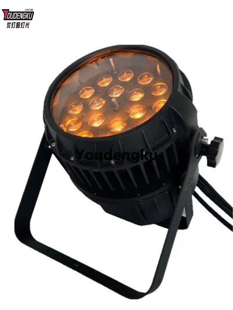 2 Buah LED UV RGBWA 18X18W 6-In-1 + Perlengkapan Par Zoom Lampu Cuci Led Luar Ruangan Kaleng Par