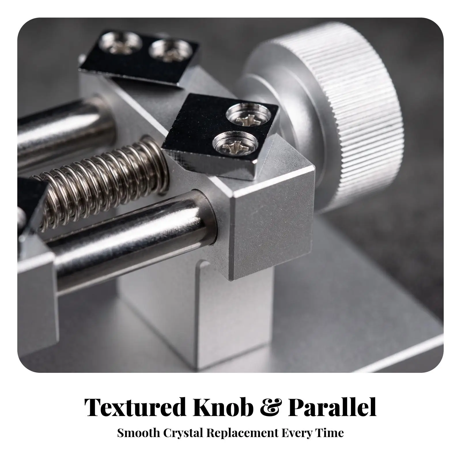 Watch Crystal Remover Tool Metal with Adjustable Jaws and Side Knob for Watchmaker Repair Equipment and Accessories