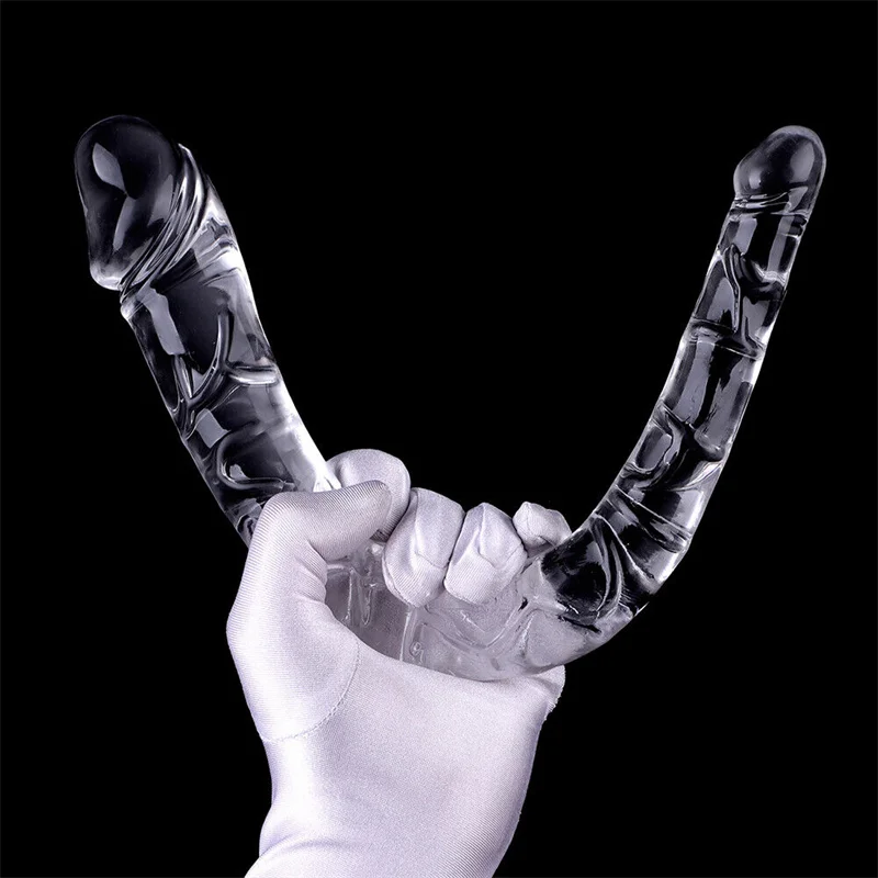 Realistic U Shape Double Ended Dildo Vagina Anal Plug G-spot Masturbators Silicone Soft Jelly Couples Sex Toys For Women Lesbian