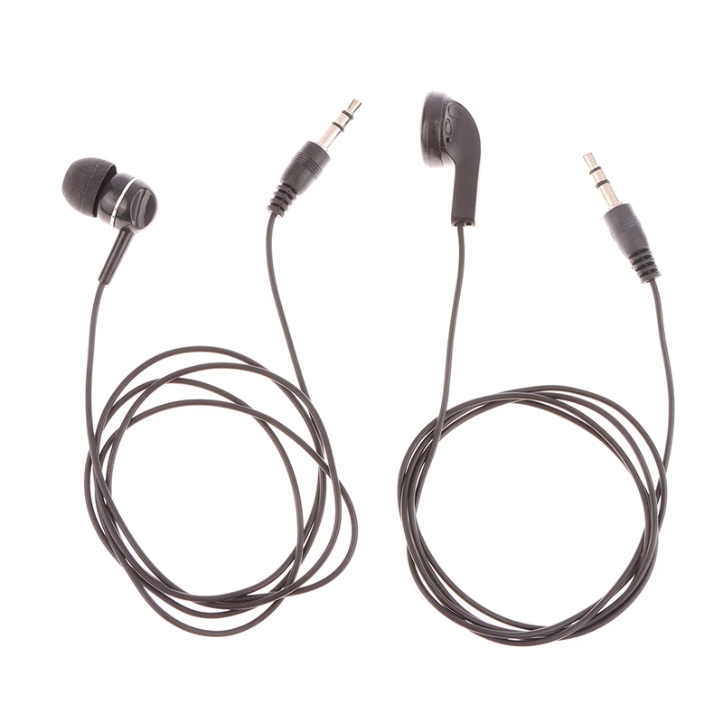 Single Side Earphone Mono Earbuds in Ear Noise Isolating Headphone 3.5mm Plug Reinforced Cord for Android Phone MP3 Players