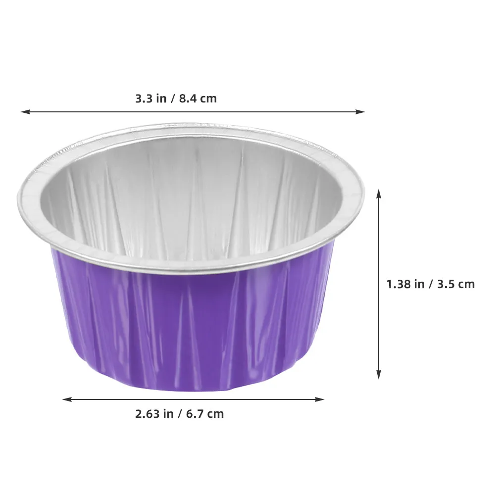 8Pcs Aluminum Foil Wax Melt Containers Small Portable Bowls Wax Heating Tool for Hair Removal Supplies Hair Removal Container