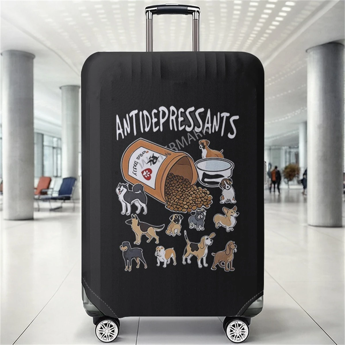 

Dog pattern luggage protection cover, suitable for 18-32 inch luggage covers, luggage handle gloves, travel accessories