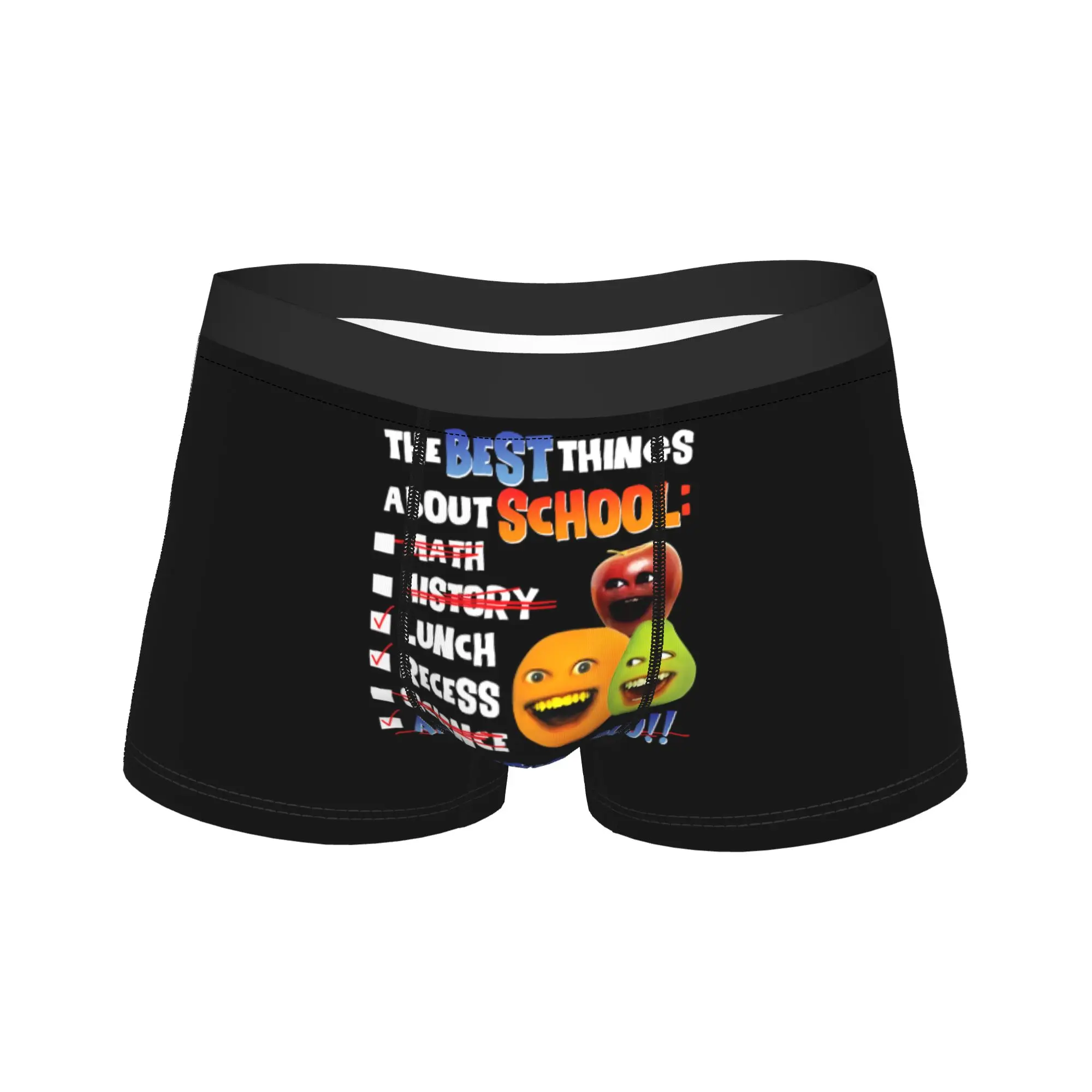 

Funny Annoying Oranges Underwear Classic Underpants Custom Boxer Brief For Male Pouch Plus Size Boxer Shorts