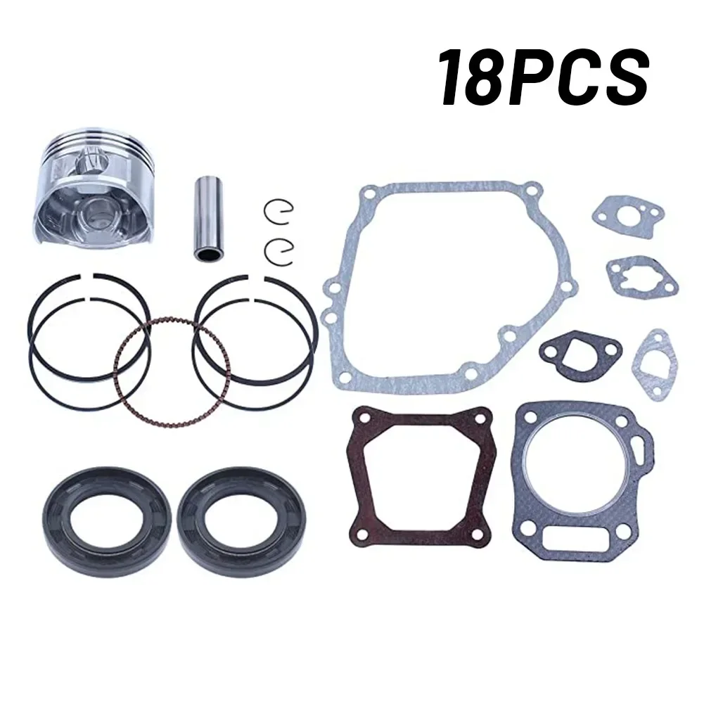Accessories GX200 168F 5.5 6.5HP Lawn Mower Oil Seal Rings Set 68mm 18pcs Gasket Piston Kit 25*41*6mm Carburetor