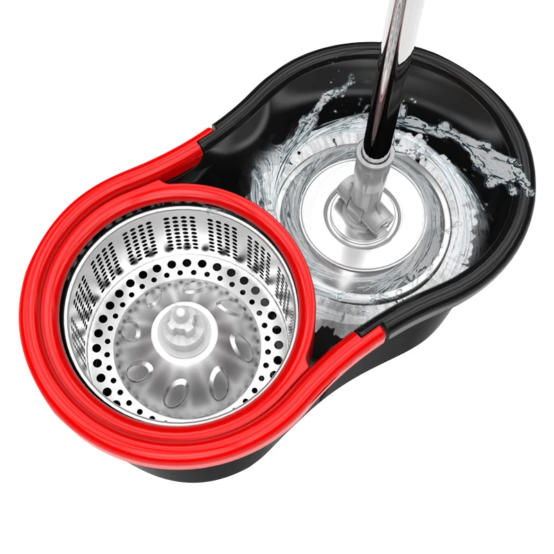 

Hot Sale Easy Clean Black Mop and Barrel Set with Microfiber Head and Household Cleaning Tools Space Saving Design