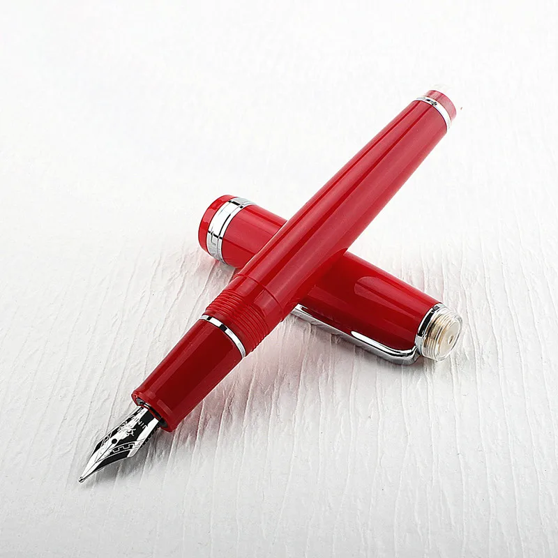 

Creative Jinhao 82 Fountain Pen Customized Color Acrylic EF/F/M/Bent Nib Silvery /Golden Trim with Converter Writing Pen