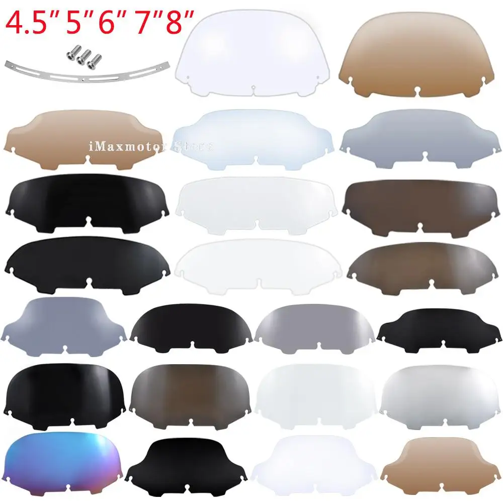 Motorcycle Wave Windshield Windscreen Fairing Wind Deflector For Harley Touring Electra Glide Street Ultra Classic FLHX 96-13