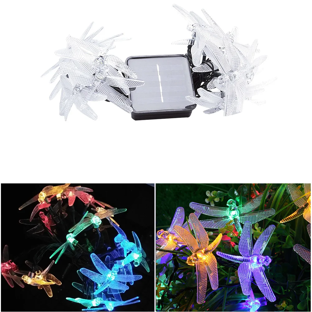 

Dragonfly Light 6M 30 LED Solar Powered Waterproof Holiday Decoration LED Garden Led Solar Garden Light Fairy Lamp