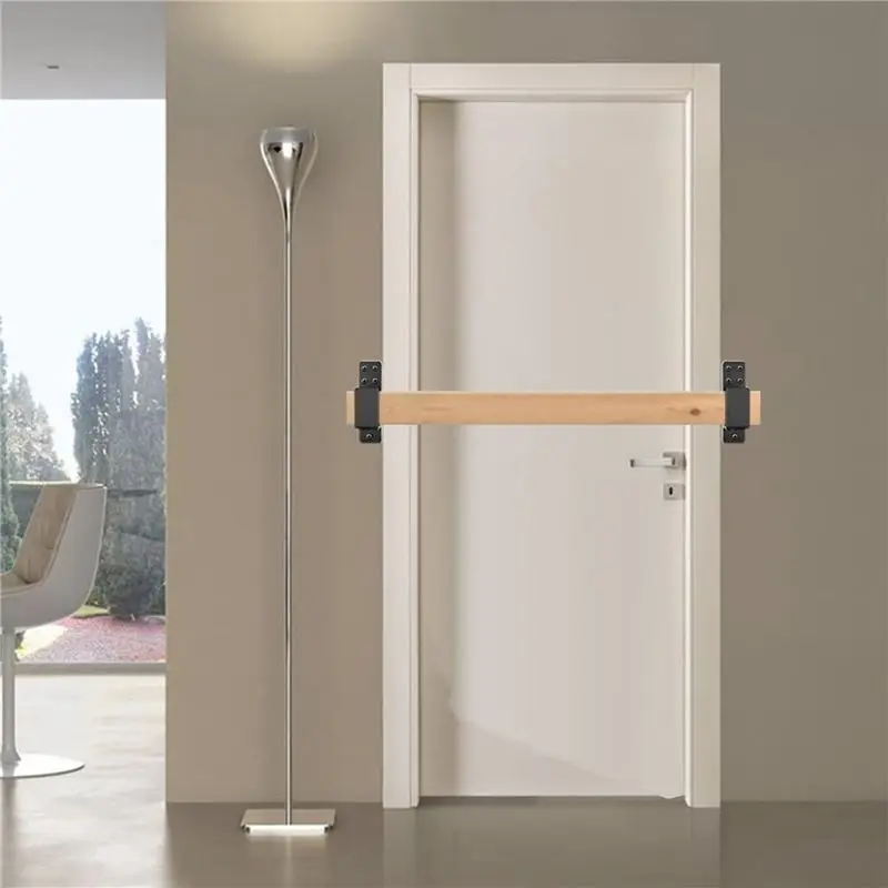 ABWZ-Door Barricade Brackets,4 Pack Drop Open Bar Holder For Home Security, 2X4 Bar Brackets Prevent Unauthorized Entry