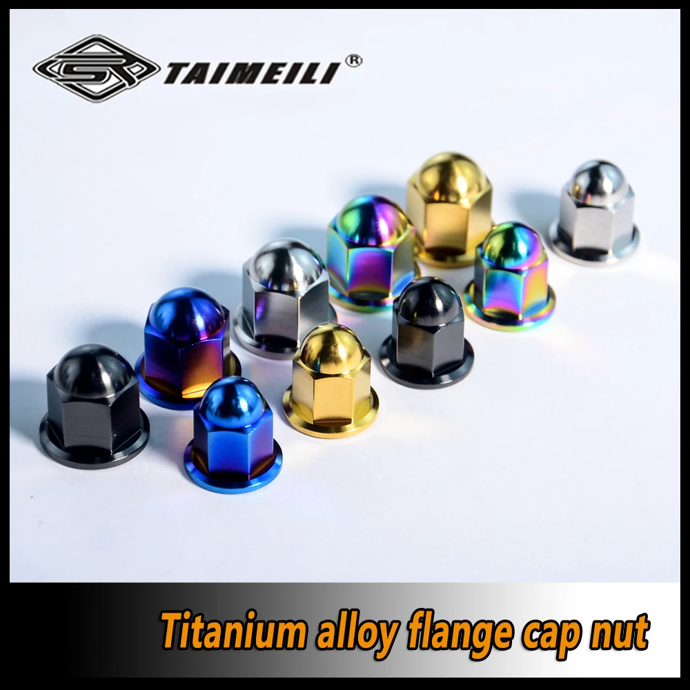 

TAIMEILI 1pcs Titanium alloy cap closed Flange nut M8 M10p1.25 modified repair nut